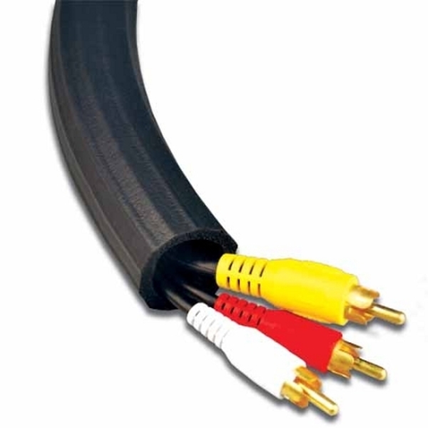 Electriduct Flexi Cable Wrap Cord Organizer- 12ft- Black WL-RI-FCW12-BK